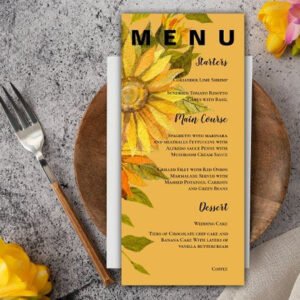 SCENTED HAND MENU CARD